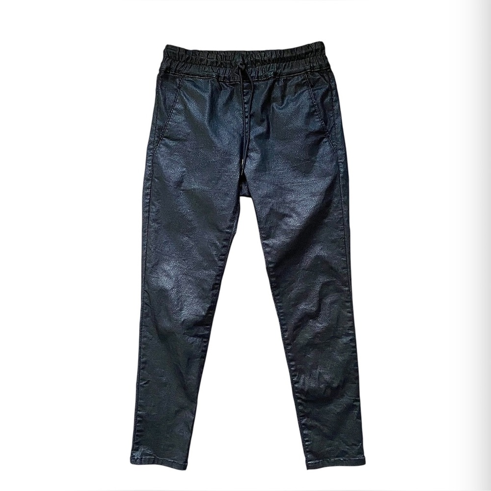 Bevy Flog Pants Women’s 28 Shely Black Snake Print Pull On Jogger Drawstring